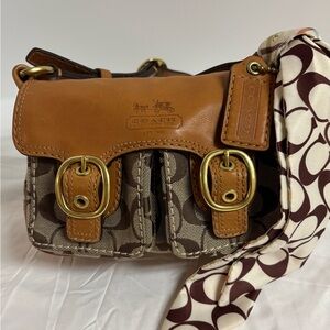 Vintage Coach Bleecker Signature Mini Shoulder Bag